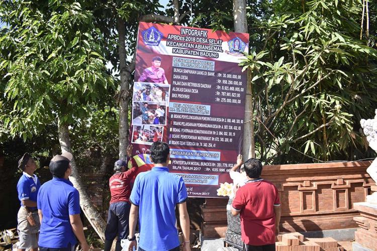 Baliho APBDes Desa Selat 2018