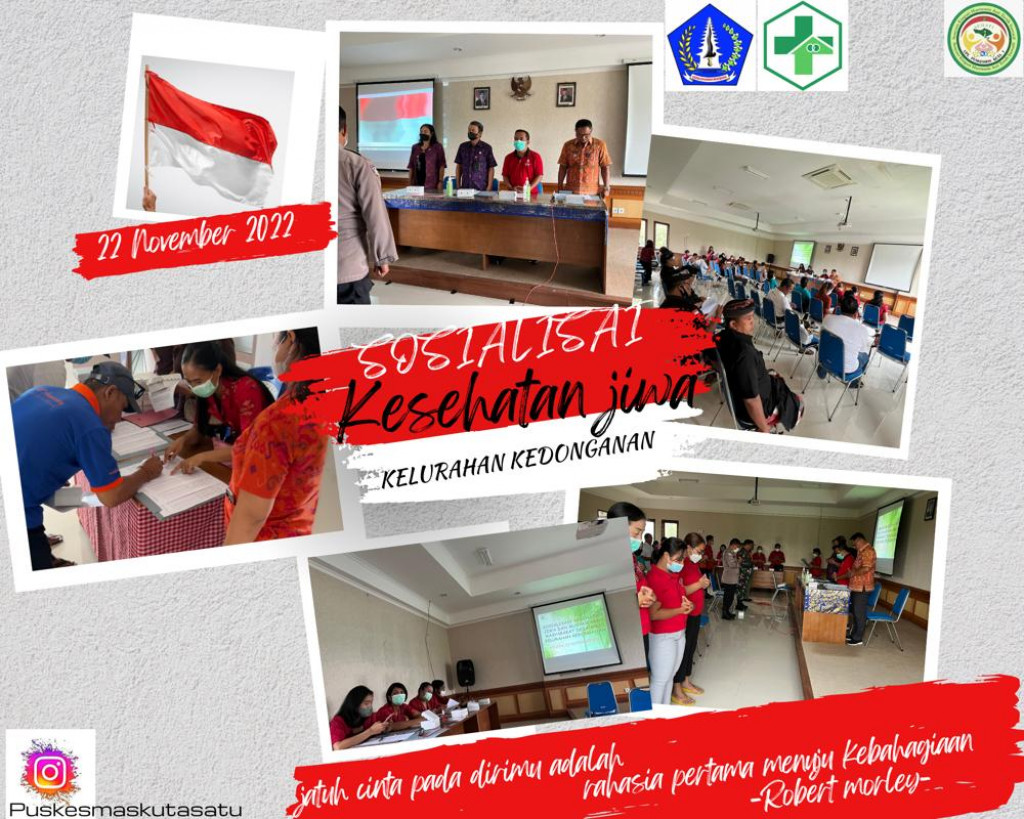 Sosialisasi Kesehatan Jiwa Masyarakat dan MMD Kelurahan Kedonganan