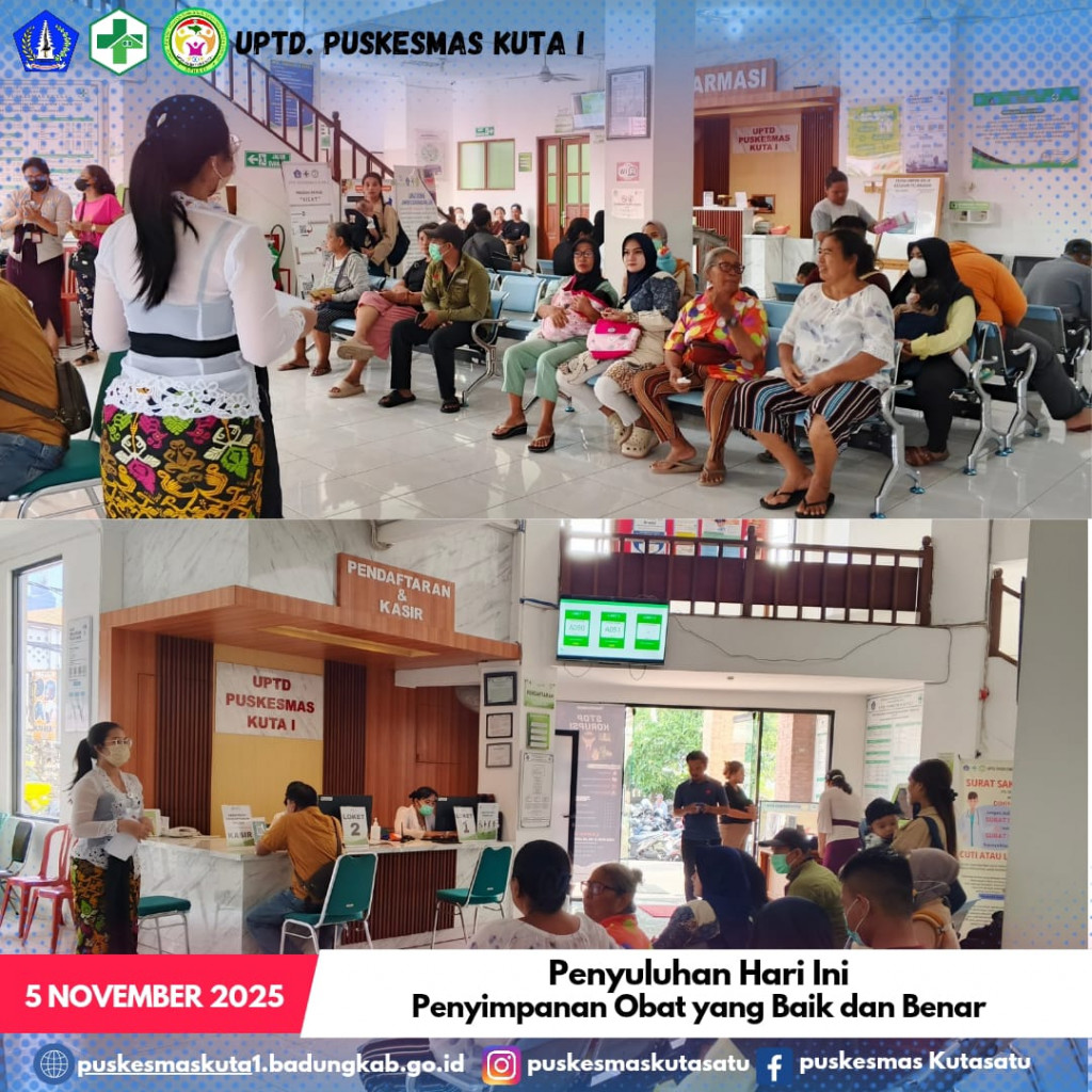UPTD Puskesmas Kuta I Gelar Penyuluhan tentang Cara Penyimpanan Obat yang Baik dan Benar