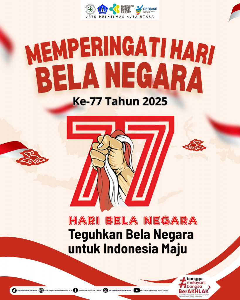 UPTD Puskesmas Kuta Utara Memperingati Hari Bela Negara ke-77 Tahun 2025