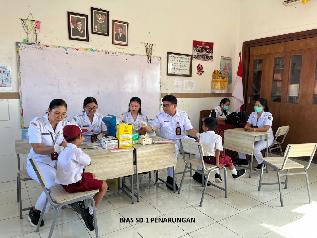 Kegiatan BIAS (Bulan Imunisasi Anak Sekolah)  UPTD. Puskesmas Mengwi III
