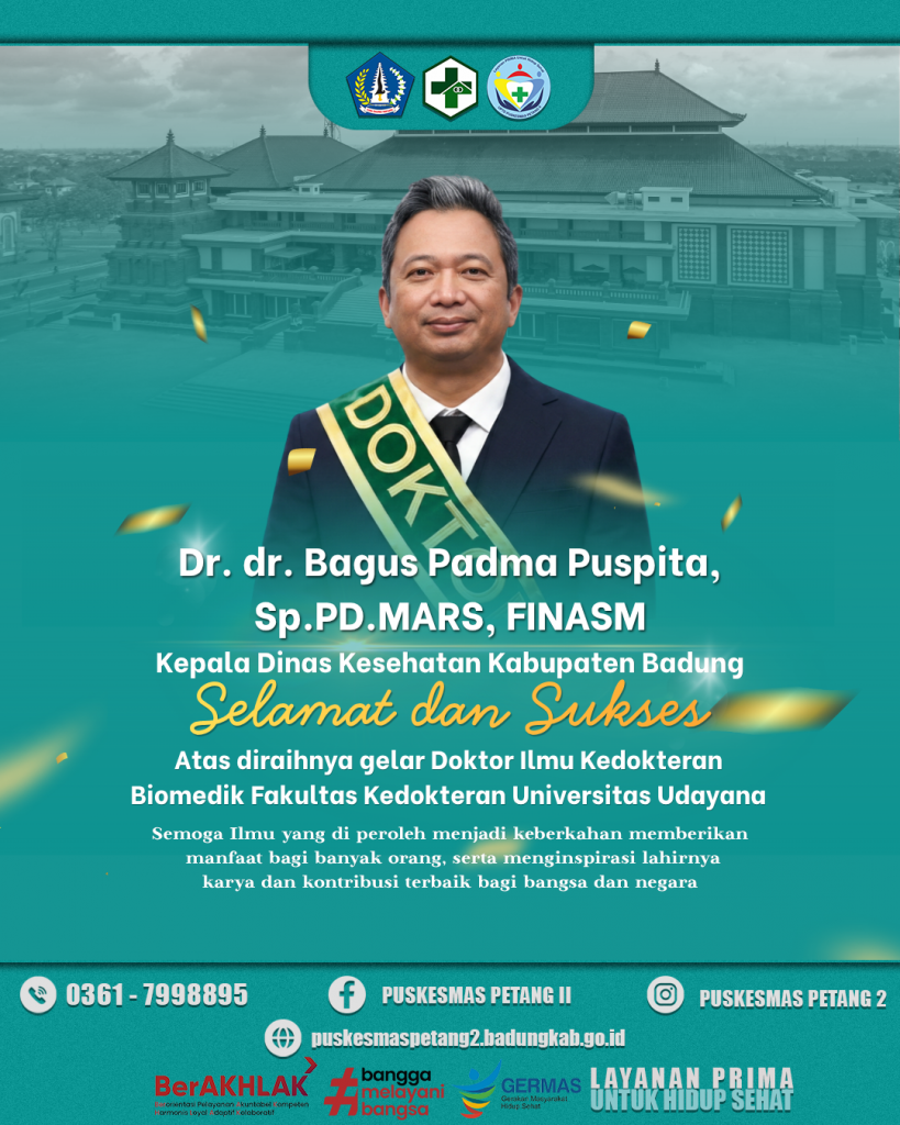Selamat & Sukses Dr. dr. Bagus Padma Puspita, Sp.PD., MARS., FINASIM
