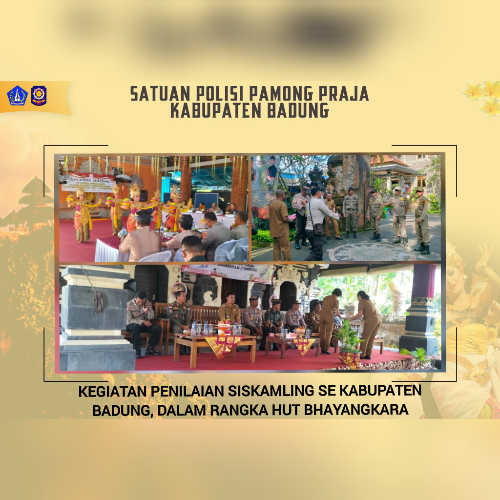 Dalam Rangka HUT Bhayangkara, Satlinmas Se Kabupaten Badung Dinilai