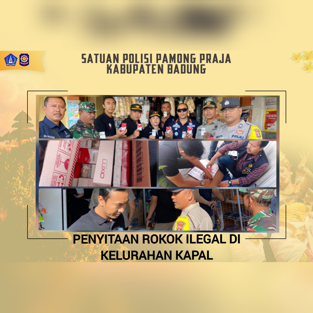ROKOK ILEGAL KEMBALI DI SITA BEA CUKAI PROVINSI BALI DAN SATPOLPP BADUNG