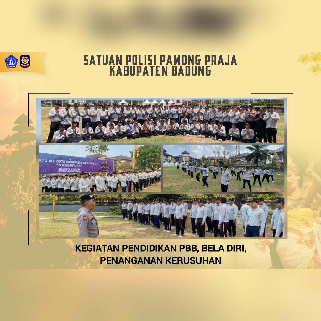 UNTUK MEMANTAPKAN DIRI DALAM MELAKSANAKAN TUGAS, POL PP BADUNG PELATIHAN DAN LANGSUNG PRAKTEK DI BIMBING POLRES BADUNG
