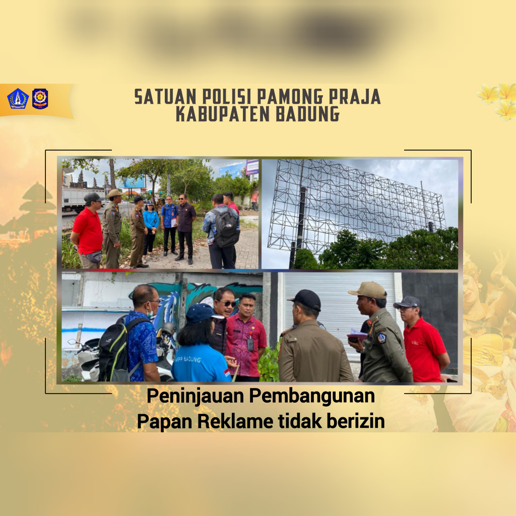 Monitoring Pembangunan Reklame Tanpa Izin
