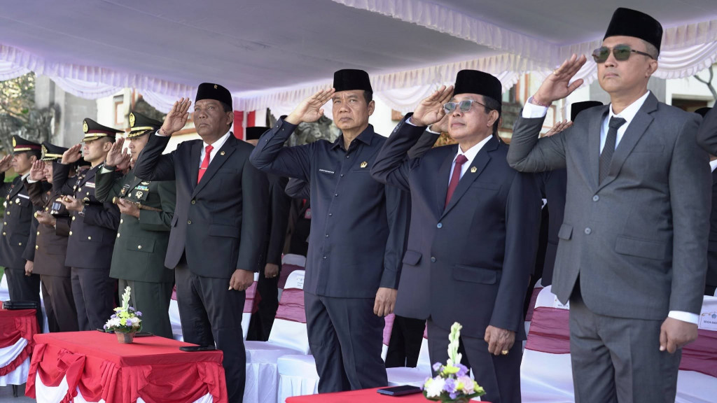 Pimpinan dan Anggota DPRD Kabupaten Badung Hadiri Upacara Peringatan Hari Lahir Pancasila Tahun 2026.